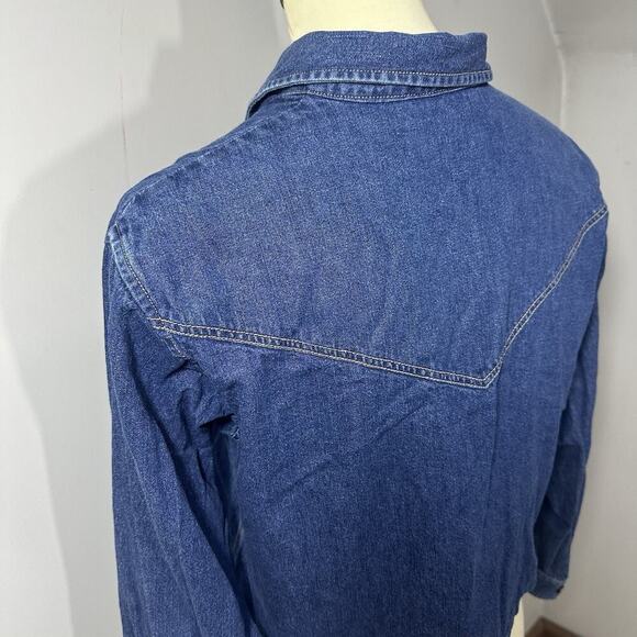 VTG Telluride Equestrian Denim Jacket Holiday Horse Embroidered Christmas Party - Picture 9 of 12